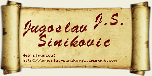 Jugoslav Šiniković vizit kartica